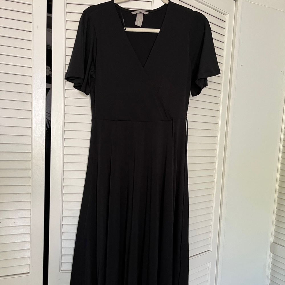 Black wrap dress